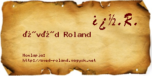 Ávéd Roland névjegykártya