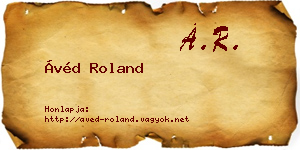Ávéd Roland névjegykártya